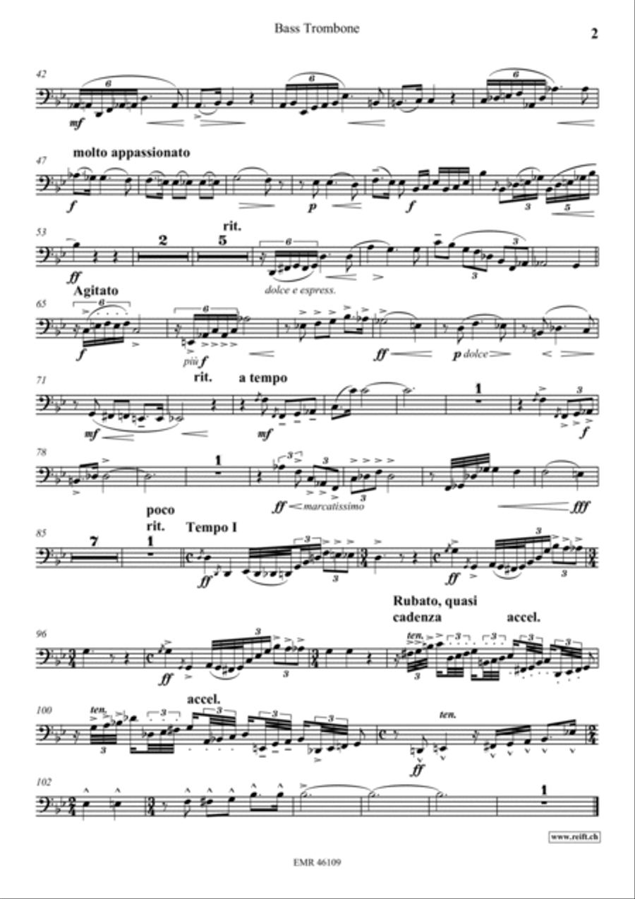 Poeme No. 1 Trombone scores gallery preview page 3