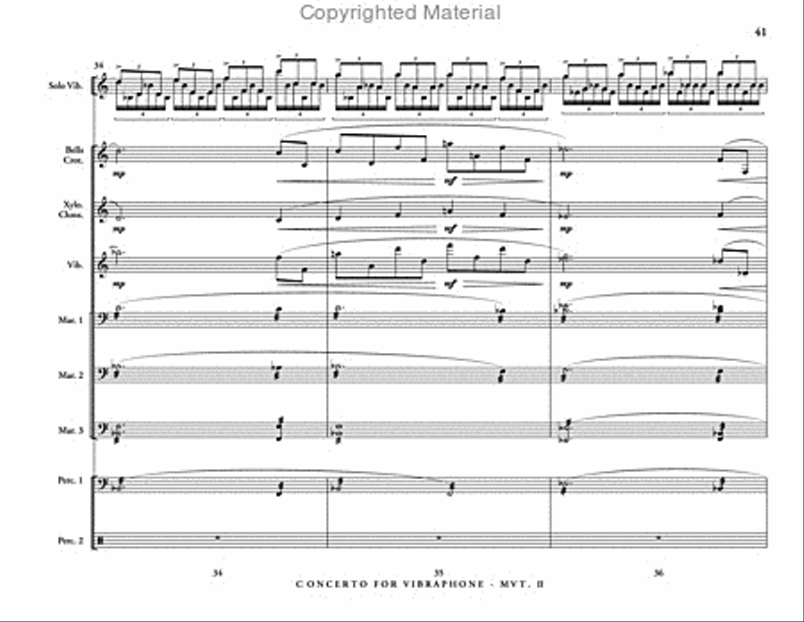 Concerto for Vibraphone & Percussion Ensemble Percussion Ensemble scores gallery preview page 23