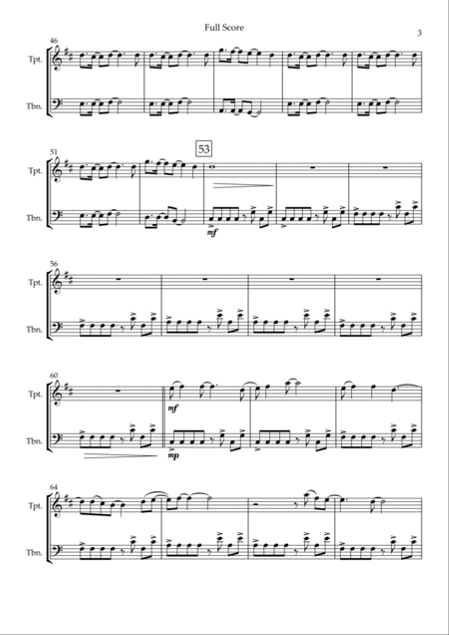 Without You Without You Brass Duet scores gallery preview page 3