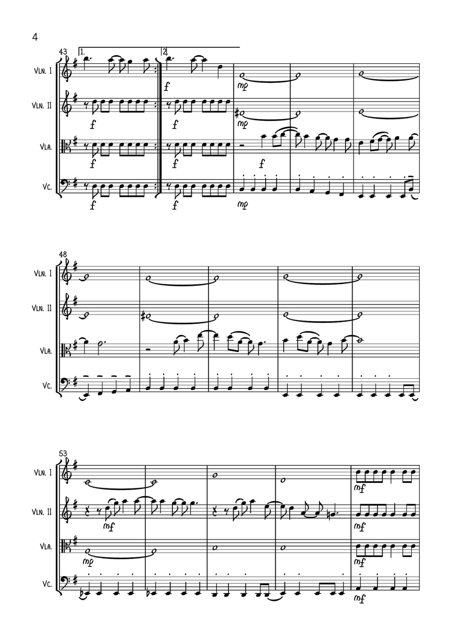 All I Want For Christmas Is You String Quartet scores gallery preview page 4