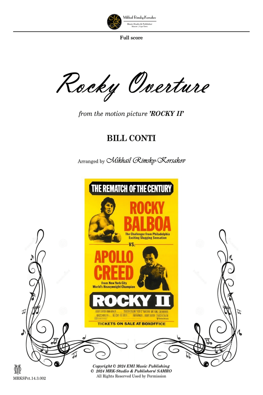 Overture Rocky II Concert Band scores gallery preview page 1