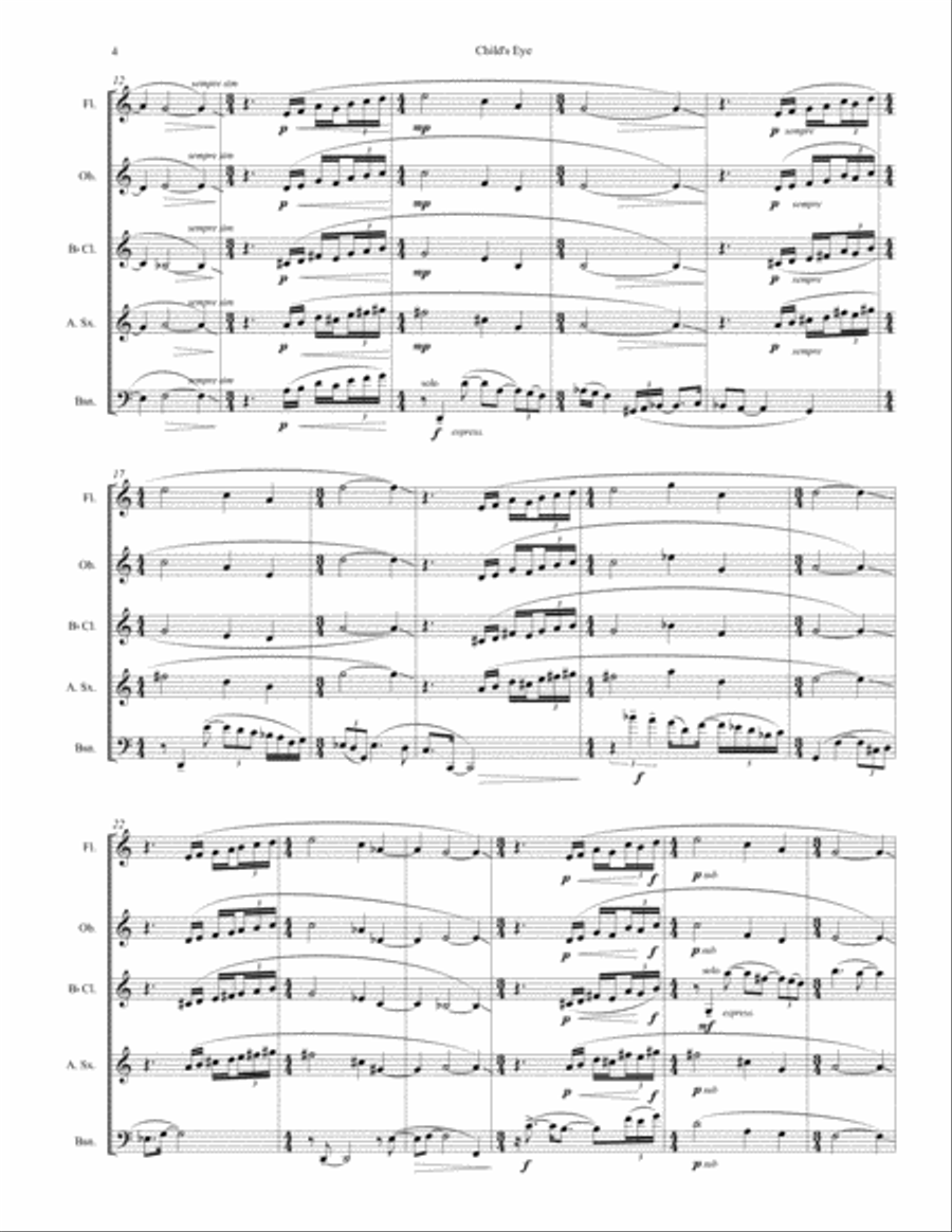[Dillon] Child's Eye Woodwind Quintet scores gallery preview page 6