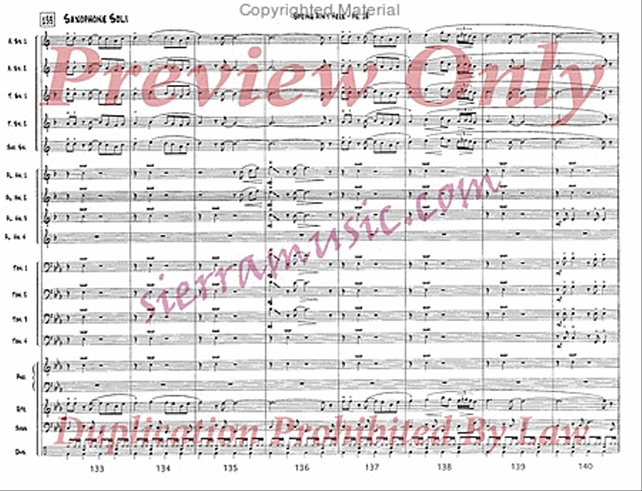 I Can't Stop Loving You Jazz Ensemble scores gallery preview page 19