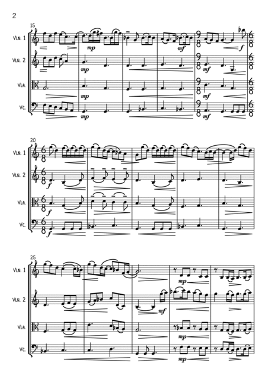 Kiss From A Rose String Quartet scores gallery preview page 2