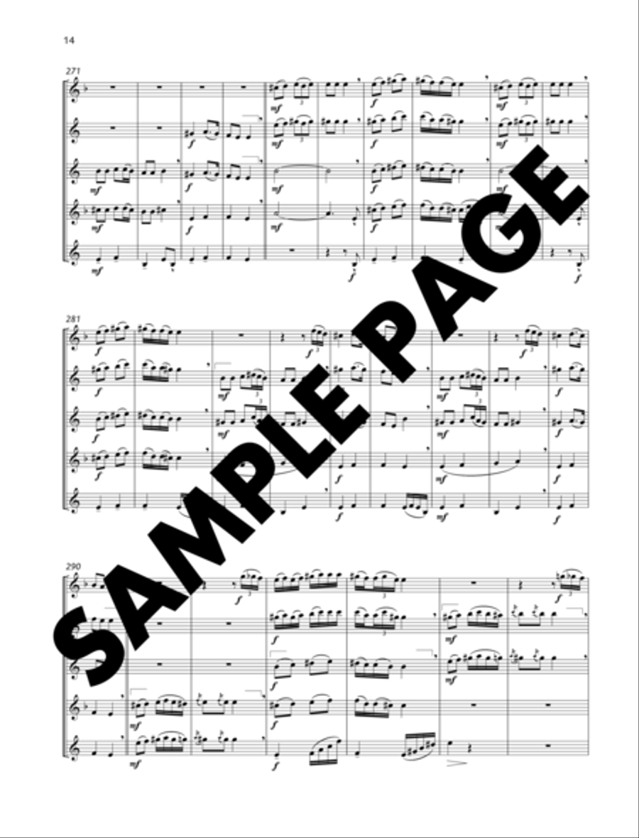Turkish Dance Melodies Turkish Dance Melodies Saxophone Quintet scores gallery preview page 13