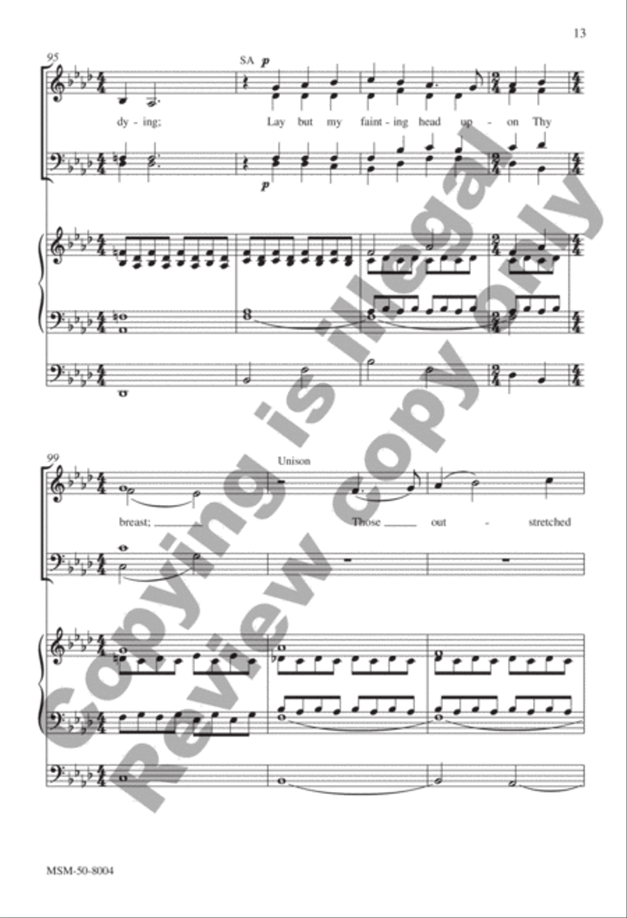 And Now, Beloved Lord, Thy Soul Resigning 4-Part scores gallery preview page 13