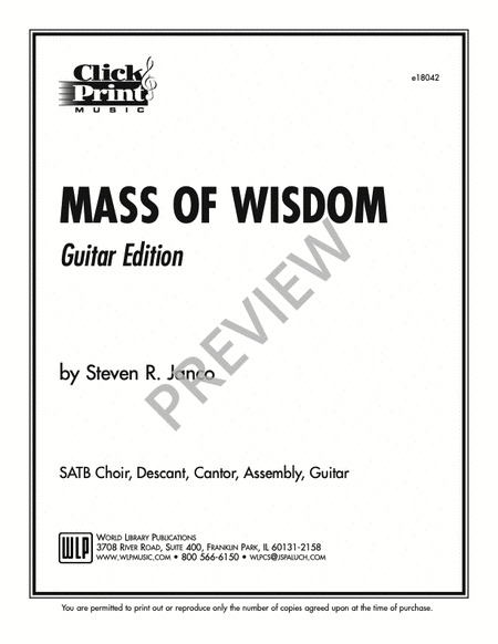 Mass of Wisdom - Guitar Edition
