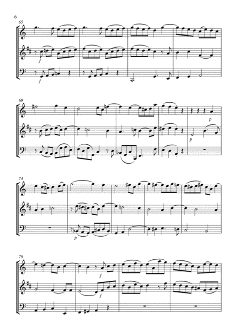 Trio Sonata No1 Woodwind Trio scores gallery preview page 6