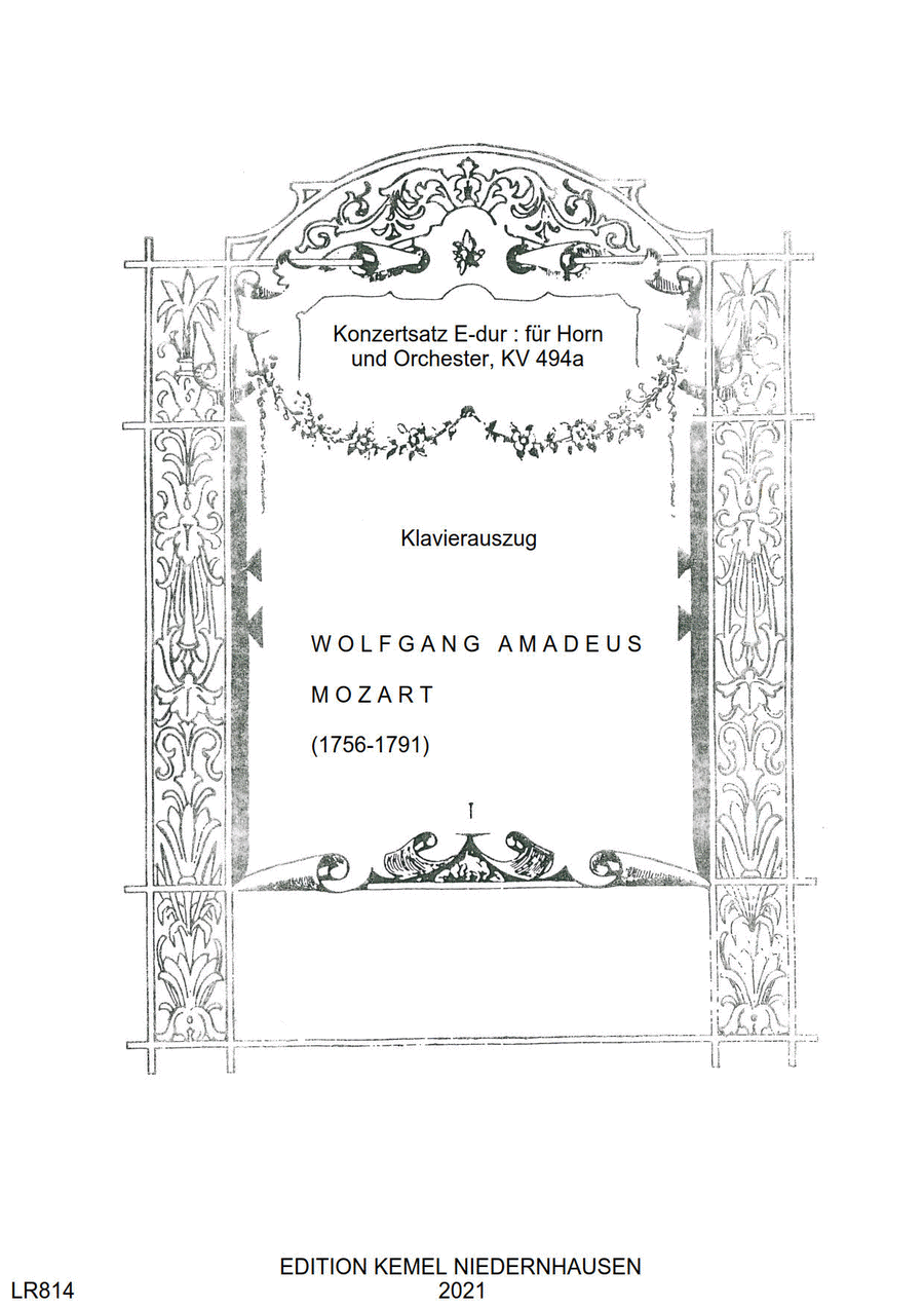 Konzertsatz E-dur Horn scores gallery preview page 1