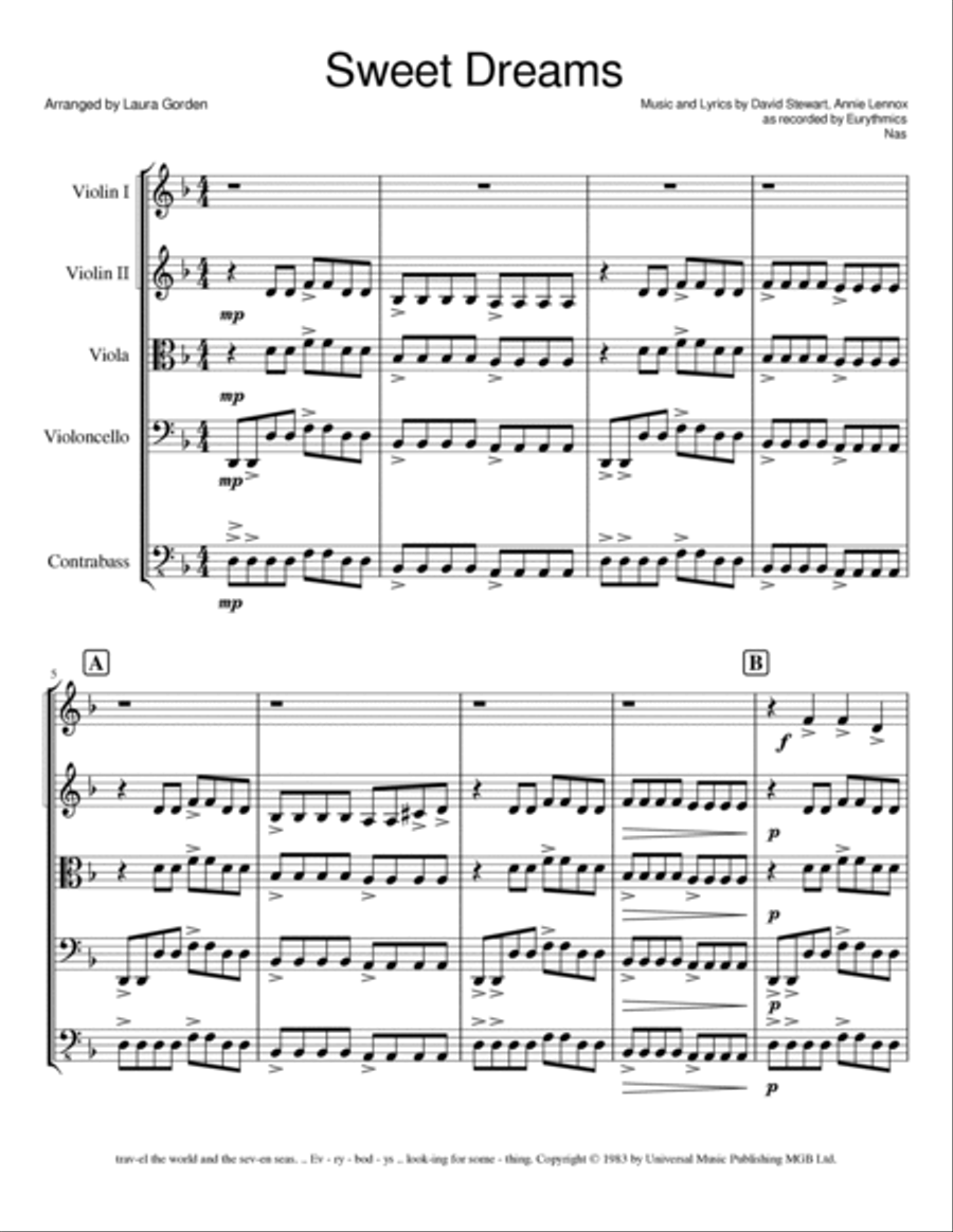 Sweet Dreams (are Made Of This) String Orchestra scores gallery preview page 2