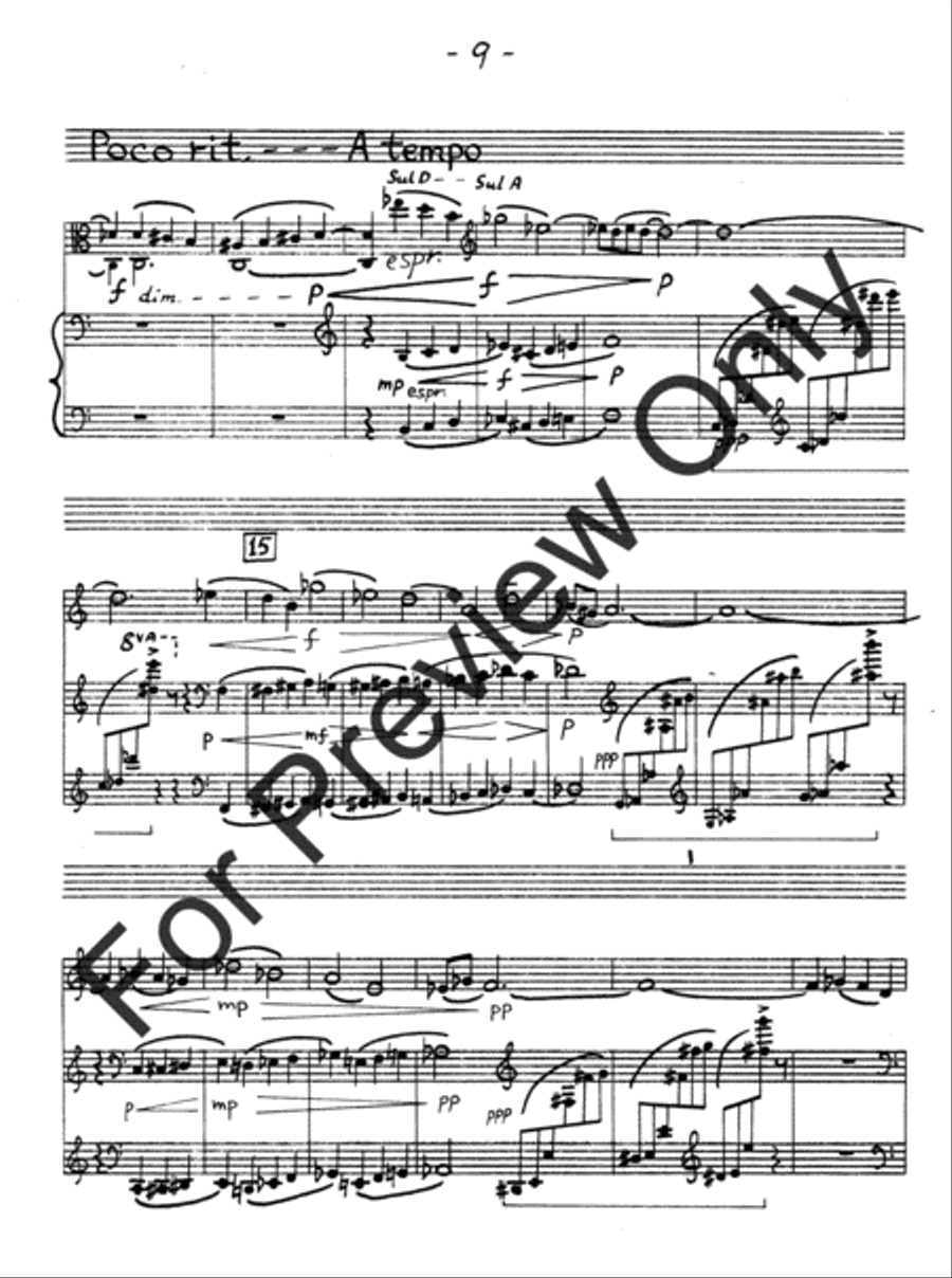 Sonata For Viola and Piano Piano Accompaniment scores gallery preview page 12