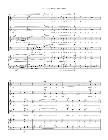Alleluia Easter Choral Fanfare PIANO VOCAL image number null