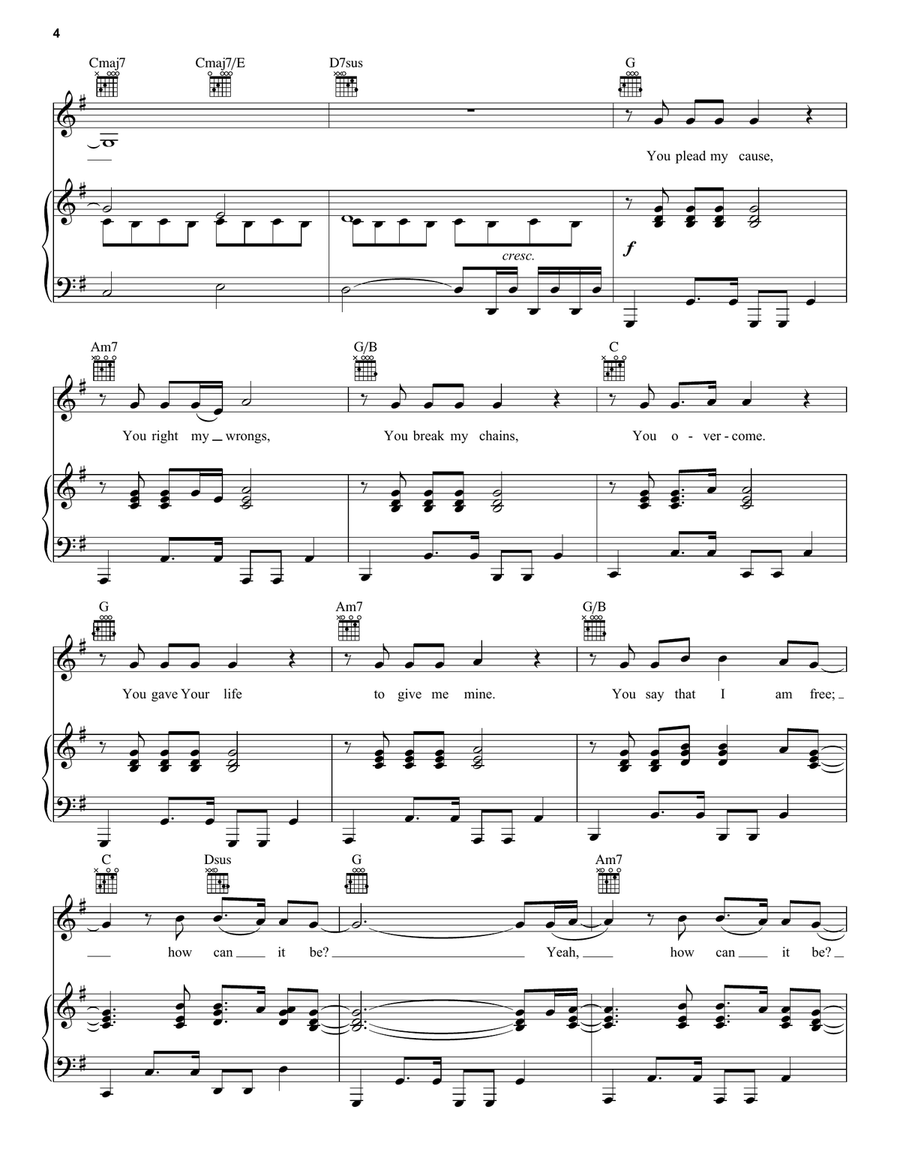 How Can It Be? Piano, Vocal, Guitar scores gallery preview page 4