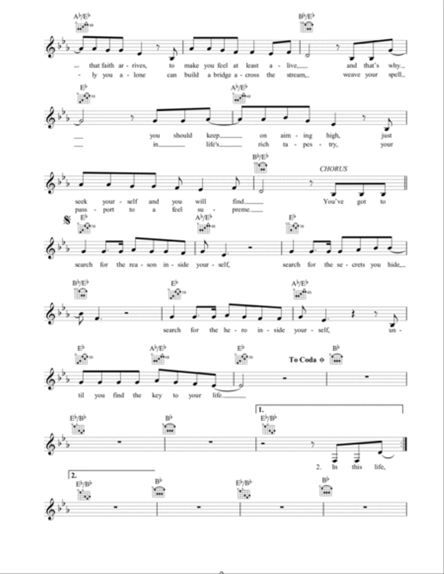 Search For The Hero Piano scores gallery preview page 2