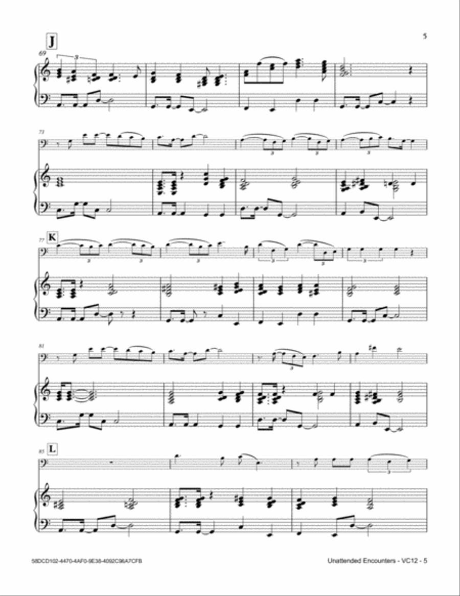 Unattended Encounters Unattended Encounters Piano scores gallery preview page 5