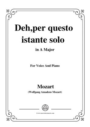 Book cover for Mozart-Deh,per questo istante solo,from 'La Clemenza di Tito',in A Major,for Voice and Piano