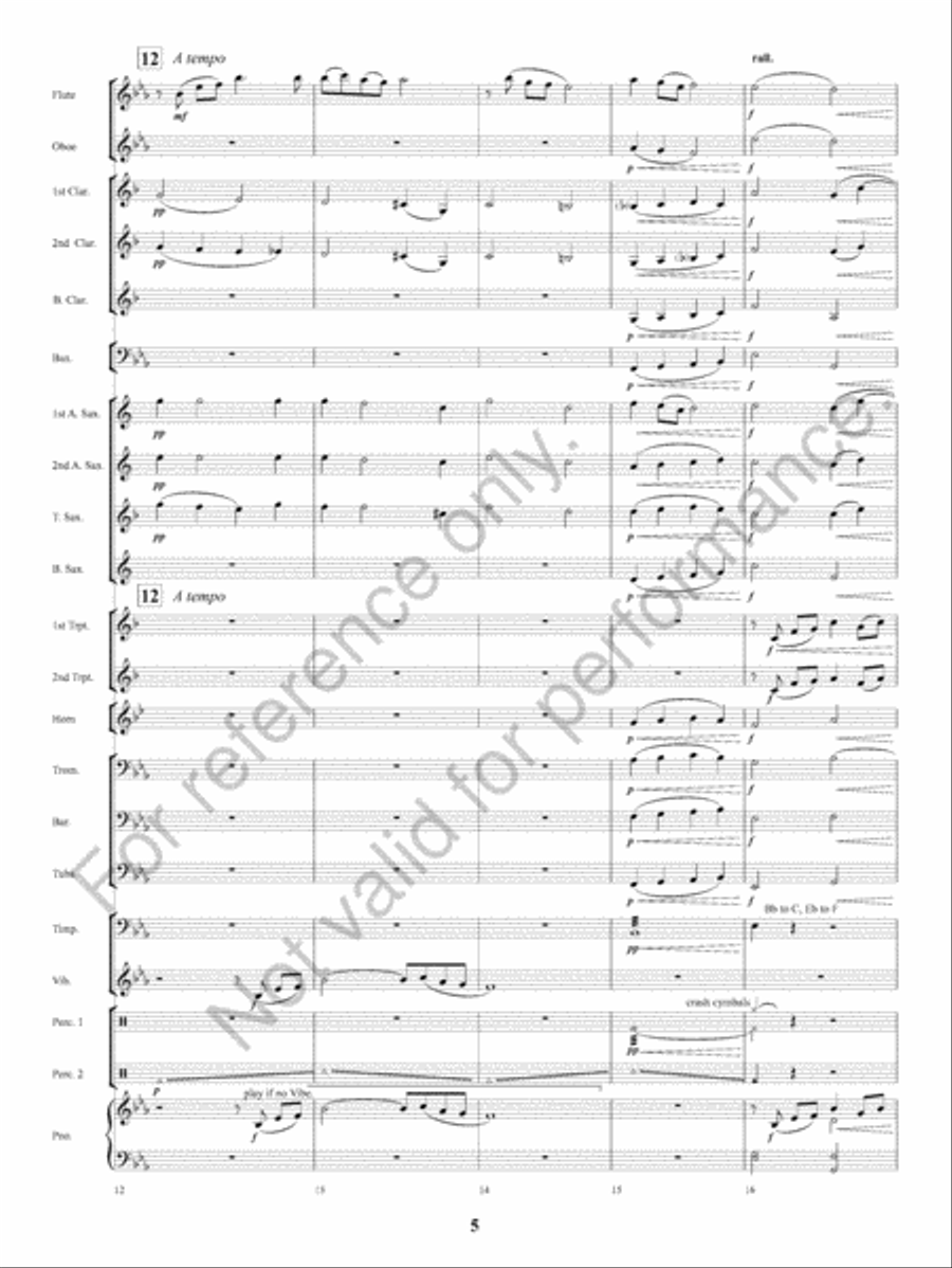Spirits Of The Heavens Concert Band scores gallery preview page 6