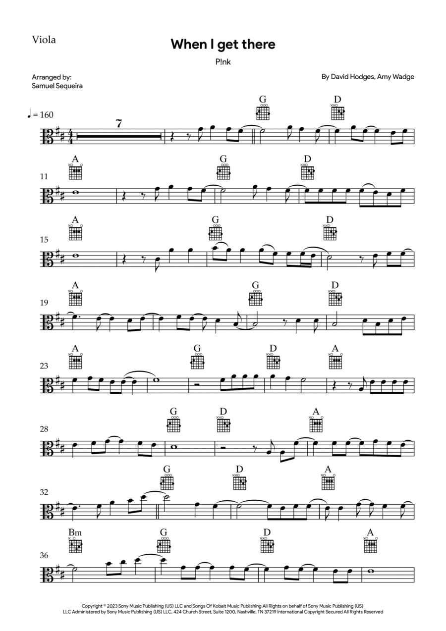 When I Get There Viola Solo scores gallery preview page 1