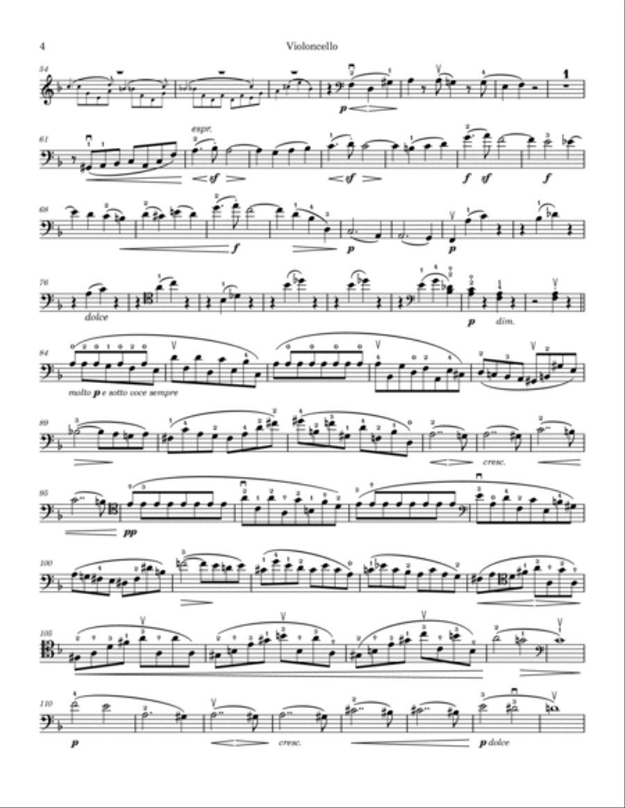 Sonata in d minor, op. 108 Cello Solo scores gallery preview page 4