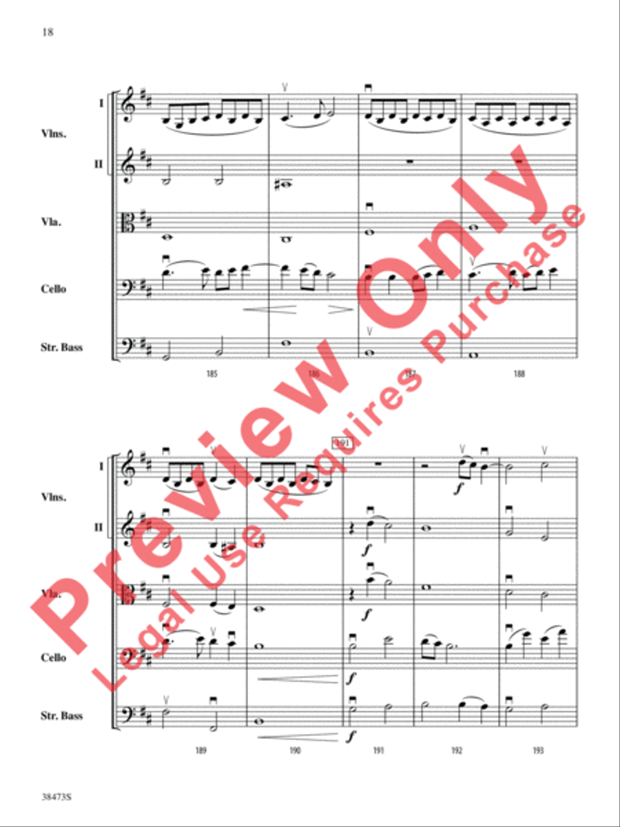 Lonestar Variations String Orchestra scores gallery preview page 19