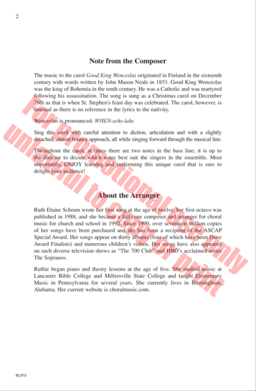 Good King Wenceslas Good King Wenceslas 3-Part scores gallery preview page 3