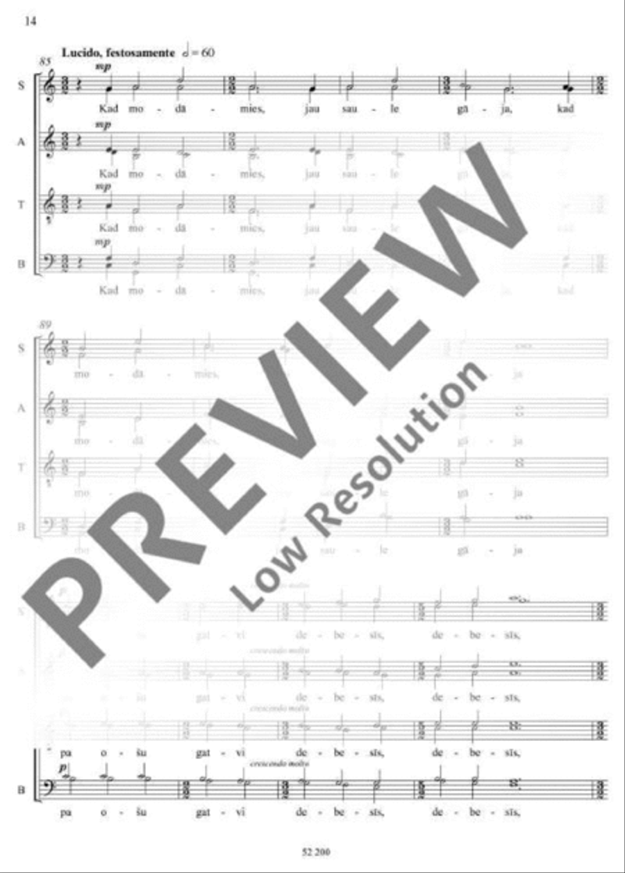 Māte saule Māte saule SSAATTBB scores gallery preview page 15