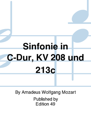 Sinfonie in C-Dur, KV 208 und 213c
