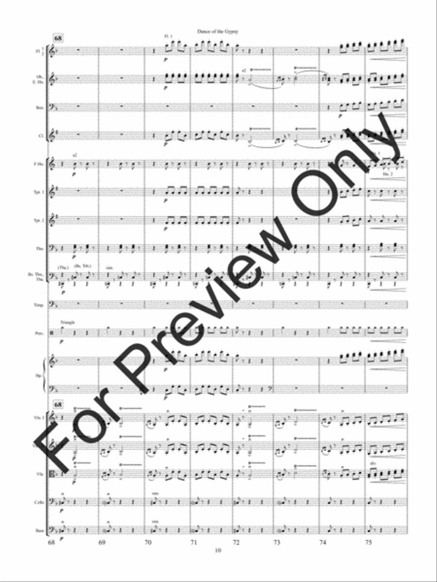 Dance of the Gypsy Dance of the Gypsy String Orchestra scores gallery preview page 13
