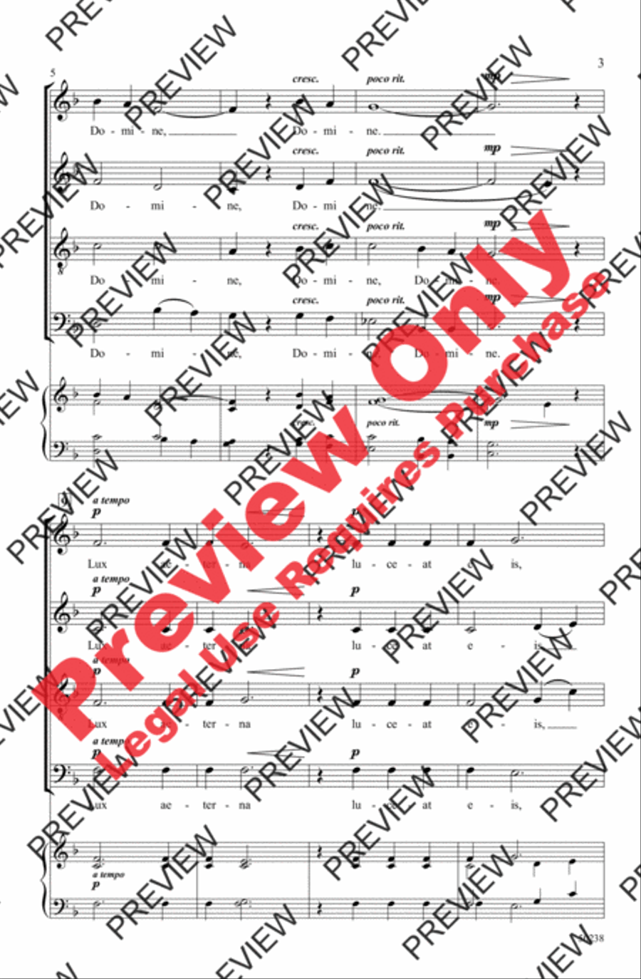 Lux Aeterna 4-Part scores gallery preview page 3