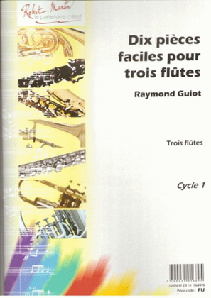Book cover for Dix pieces faciles pour trois flutes