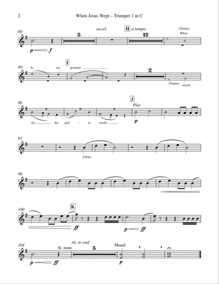 When Jesus Wept Choir scores gallery preview page 2