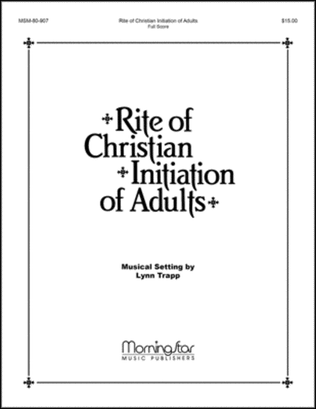 Book cover for Rite of Christian Initiation of Adults (Full Score)