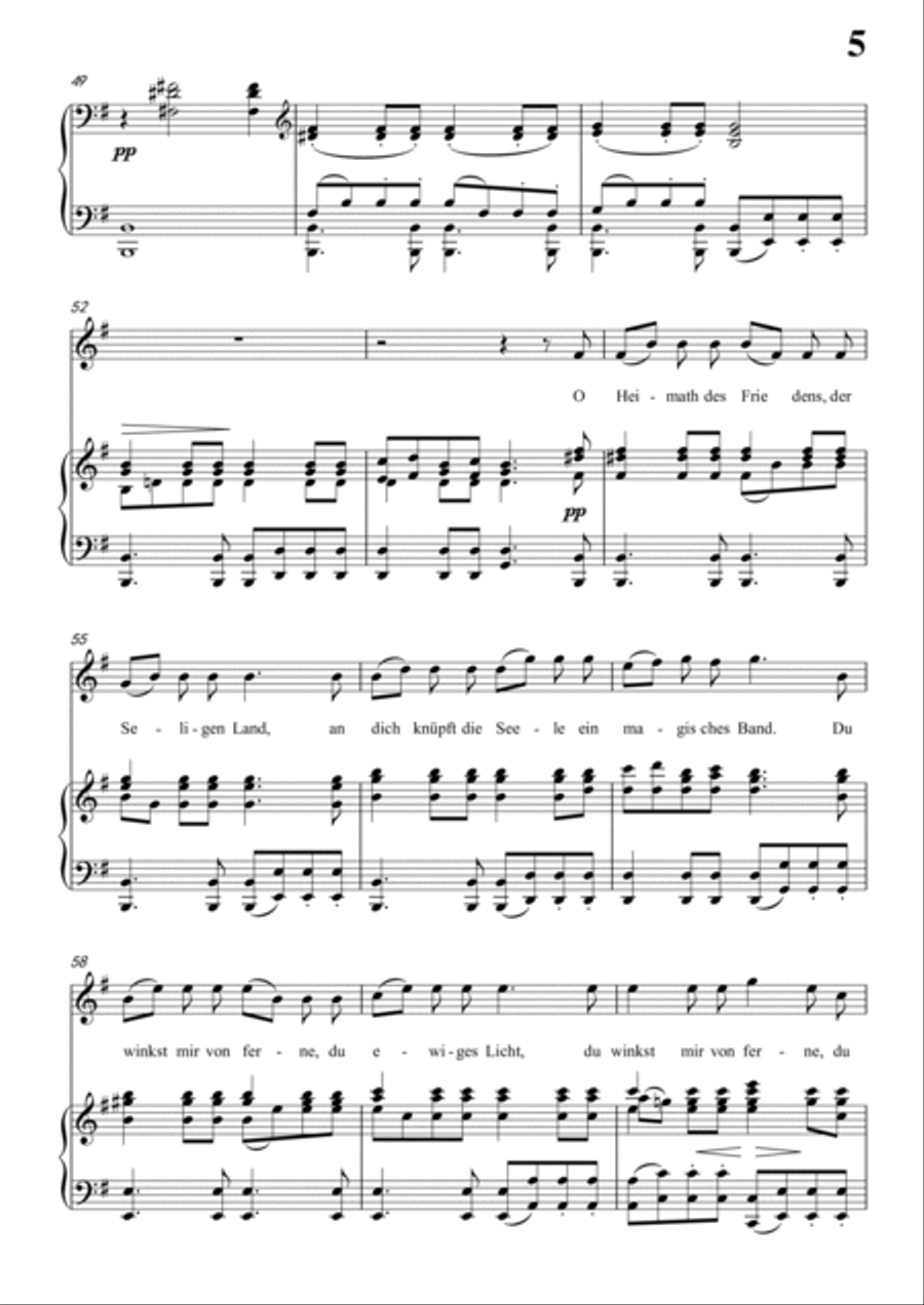 Schubert-Todtengräbers Heimweh in g minor,for Vocal and Piano Voice scores gallery preview page 6