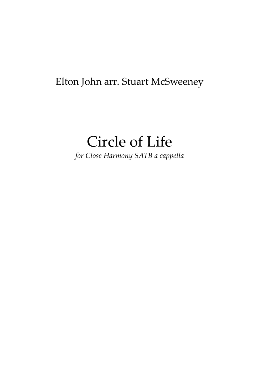 Circle Of Life 4-Part scores gallery preview page 1
