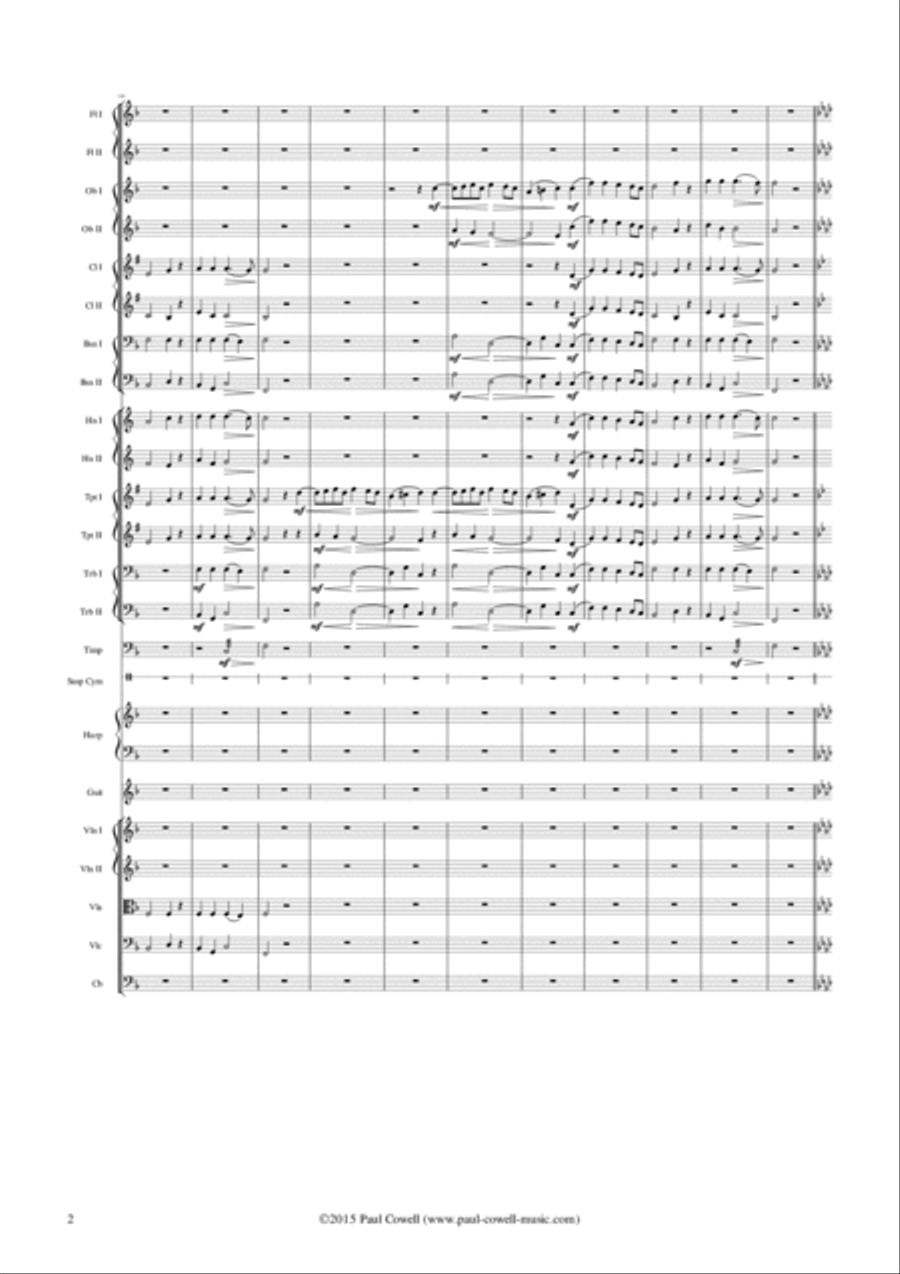 GRIEG Vektersang (Watcher's Song) arranged for small orchestra Chamber Orchestra scores gallery preview page 3