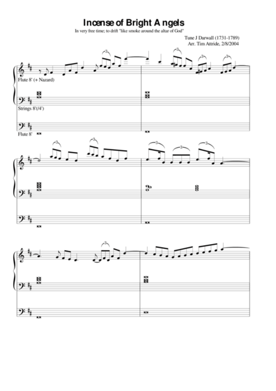 Incense of Bright Angels Organ Solo scores gallery preview page 1