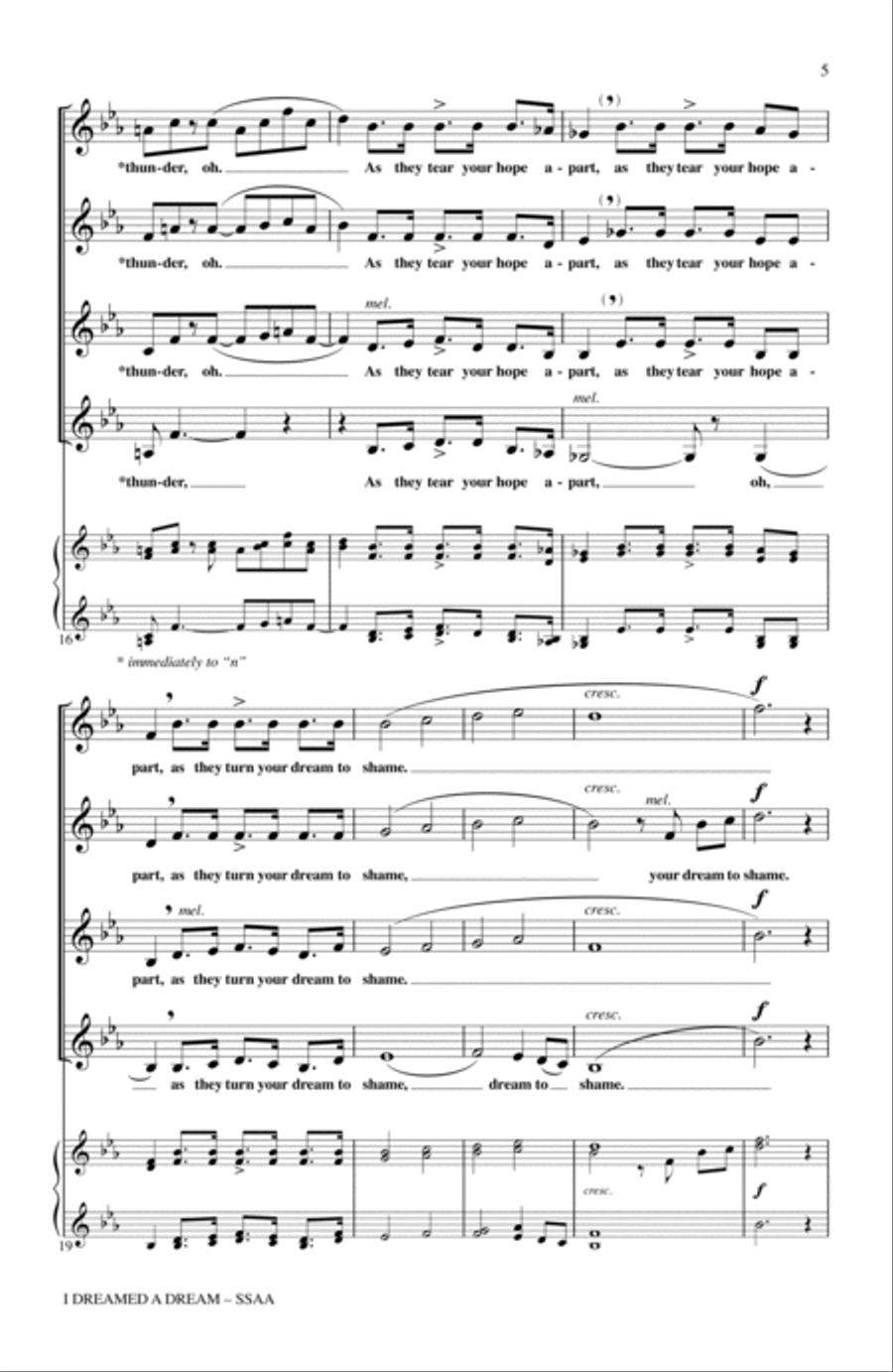 I Dreamed A Dream SSAA scores gallery preview page 4