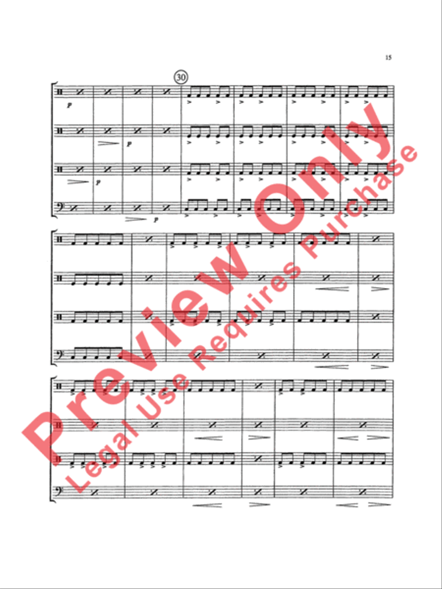 Triptych Percussion Ensemble scores gallery preview page 18