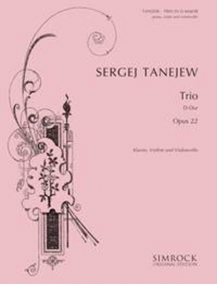 Book cover for Piano Trio in D op. 22