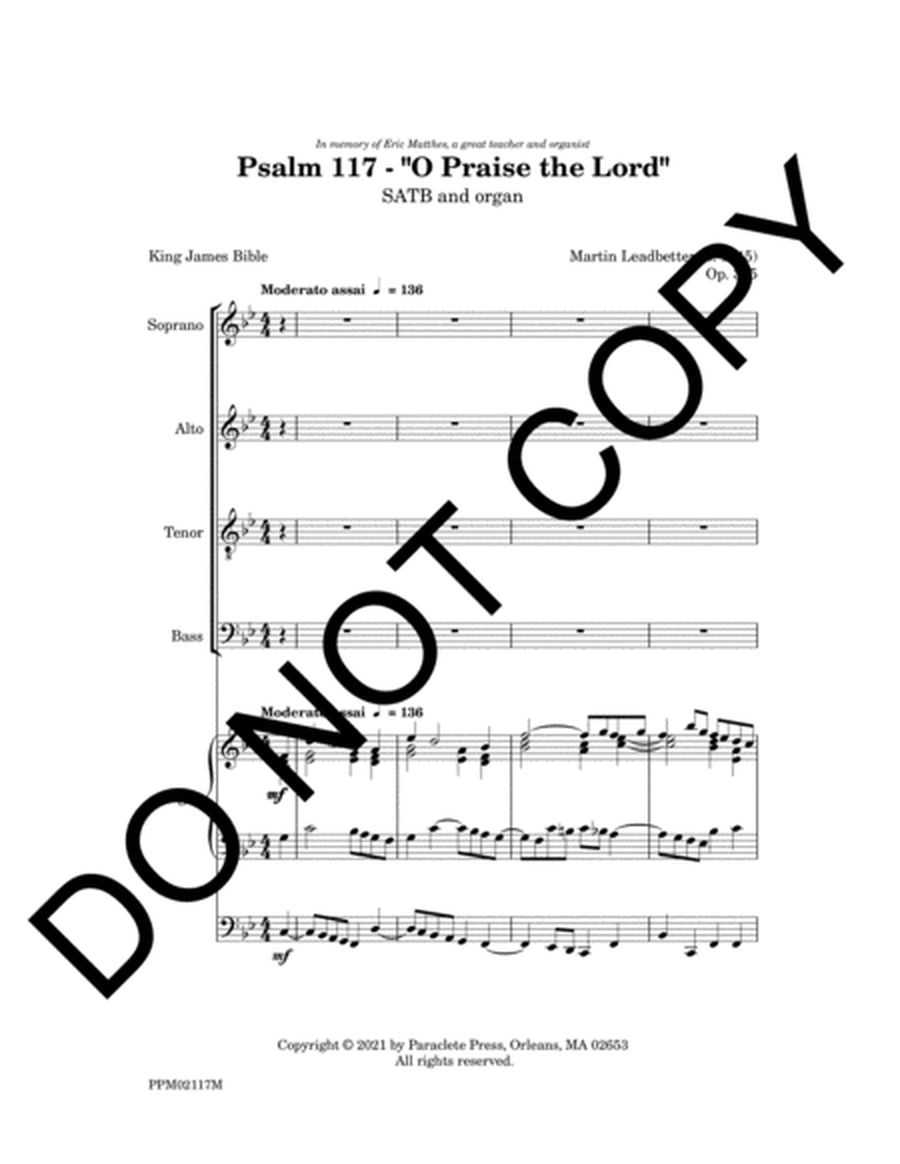 Psalm 117 - "O Praise the Lord"