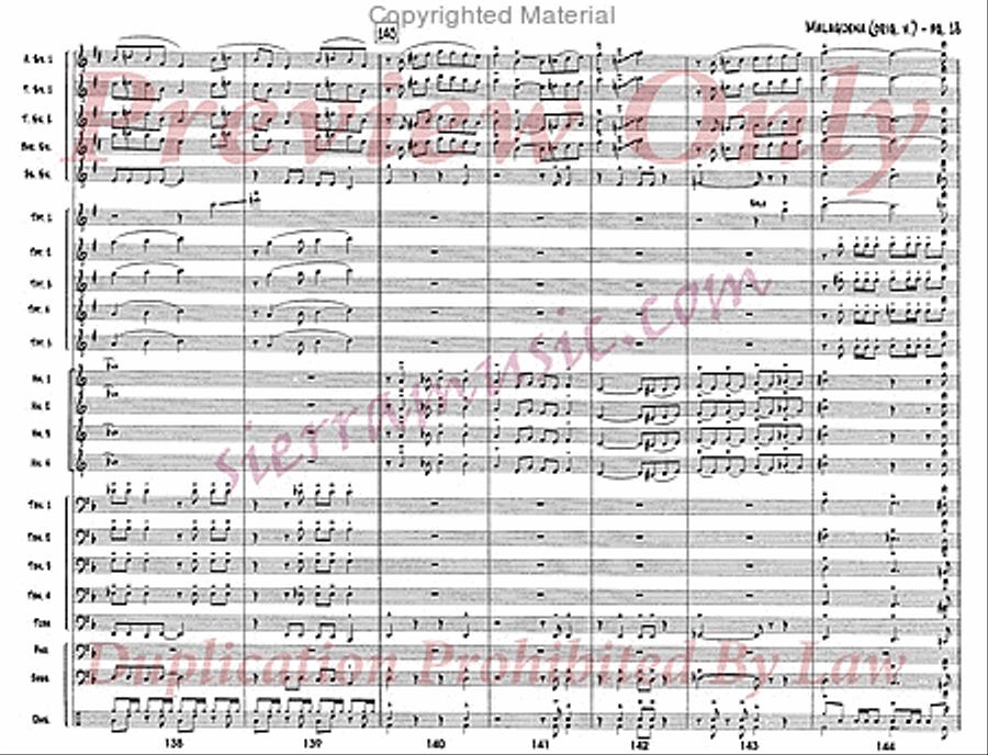 Malaguena Jazz Ensemble scores gallery preview page 19