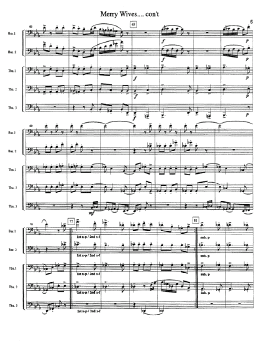 Merry Wives of Windsor Overture Tuba scores gallery preview page 6