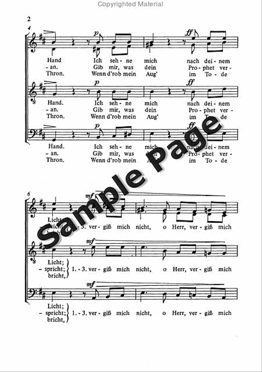 Vergiss Mich Nicht 4-Part scores gallery preview page 3