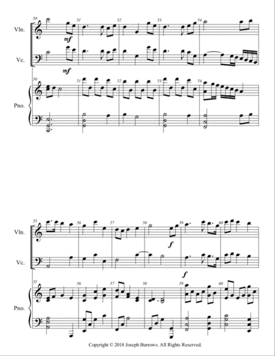 Thaxted by Gustav Holst - Violin, Cello and Piano Piano Trio scores gallery preview page 6