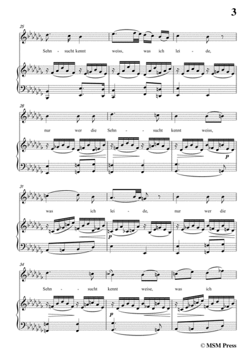 Schubert-Lied der Mignon (earlier Version 1),from 4 Gesänge aus 'Wilhelm Meister',in a flat minor image number null