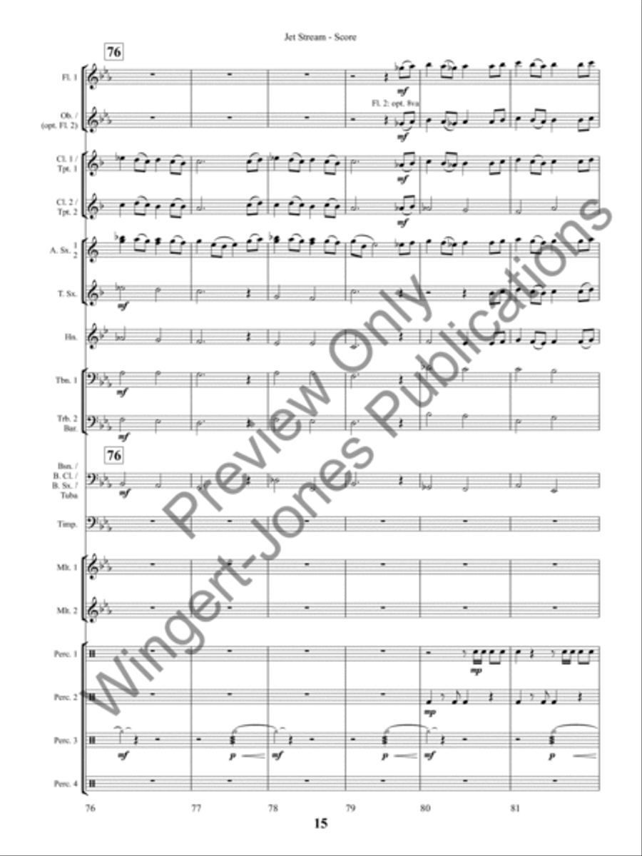 Jet Stream (Score) Concert Band scores gallery preview page 18