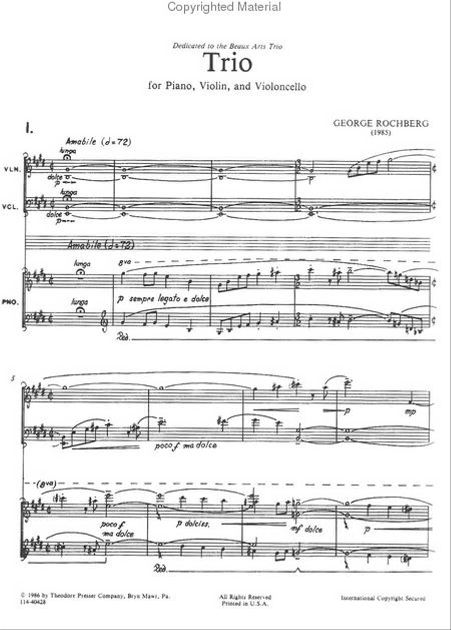 Trio (1985) Trio (1985) Piano Trio scores gallery preview page 2