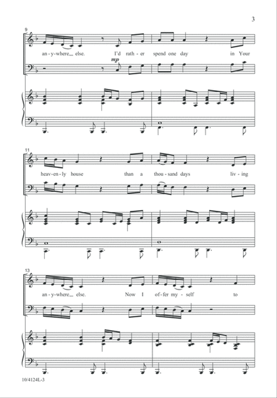 A Servant in Your Heavenly House 4-Part scores gallery preview page 3