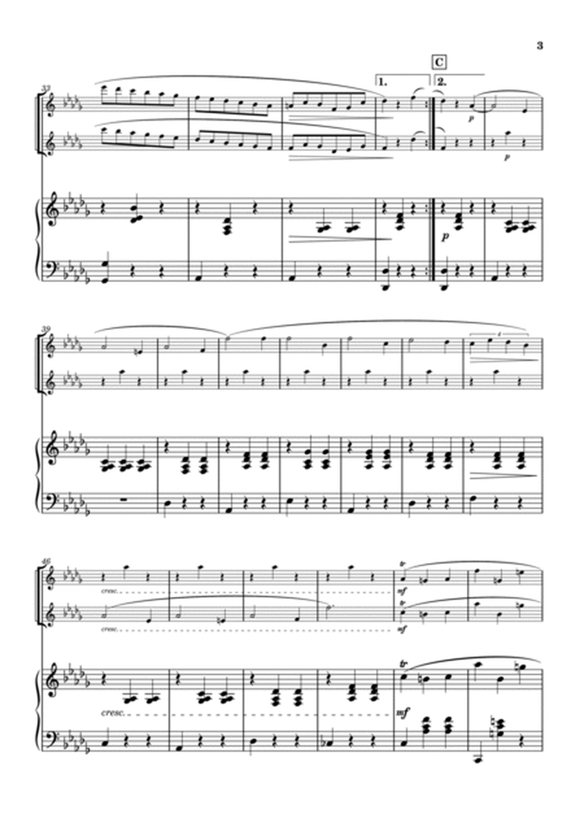 "Valse op.64-1" (Desdur) Piano trio/flute duo (1st edition) image number null