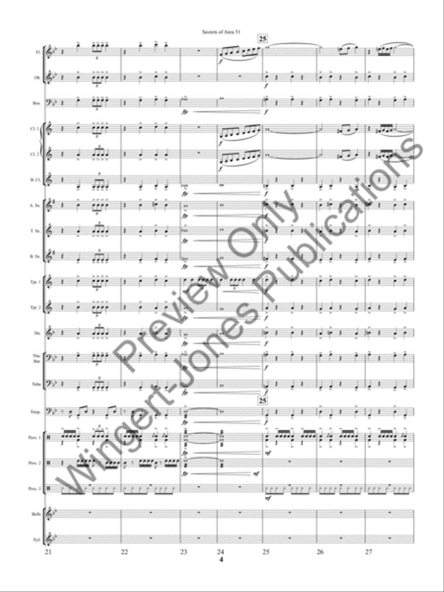 Secrets of Area 51 Concert Band scores gallery preview page 7